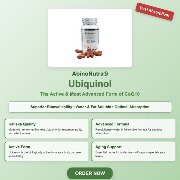 【心脏保健】辅酶Q10 AbinoNutra® Ubiquinol Active Form of CoQ10 - 图片 2