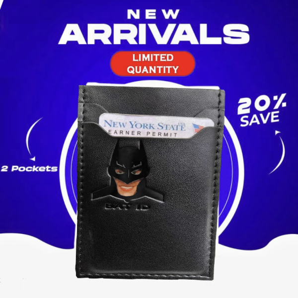Leather Bat Wallet -Stylish Superhero Design, Durable Bifold Wallet with Multiple Card Slots, Cash Compartment,and lconic Logo(1 Piece) - 图片 10