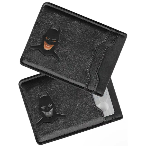Leather Bat Wallet -Stylish Superhero Design, Durable Bifold Wallet with Multiple Card Slots, Cash Compartment,and lconic Logo(1 Piece) - 图片 4
