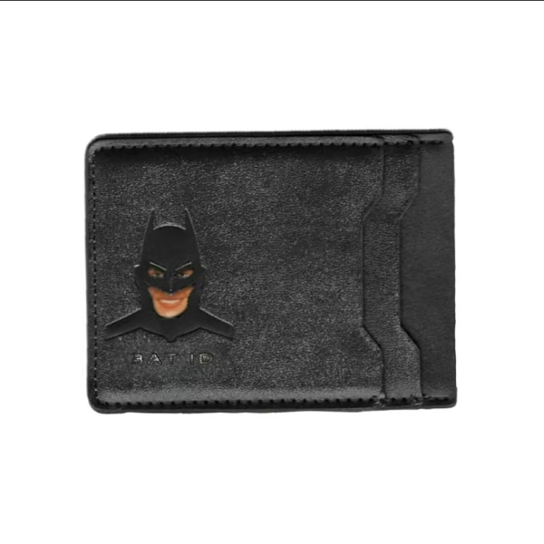 Leather Bat Wallet -Stylish Superhero Design, Durable Bifold Wallet with Multiple Card Slots, Cash Compartment,and lconic Logo(1 Piece)